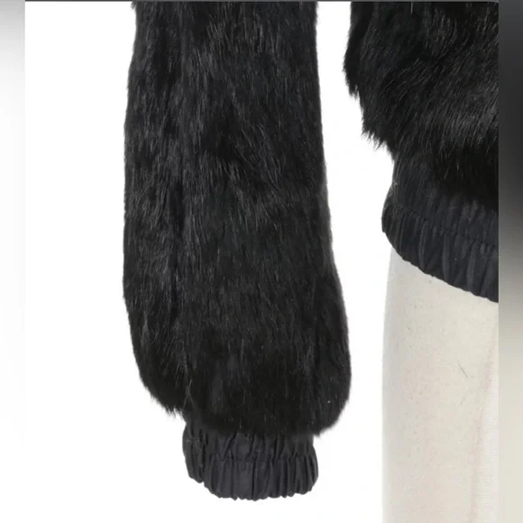 100% rabbit fur reversible bomber jacket. Great condition, vintage*black - Picture 8 of 12
